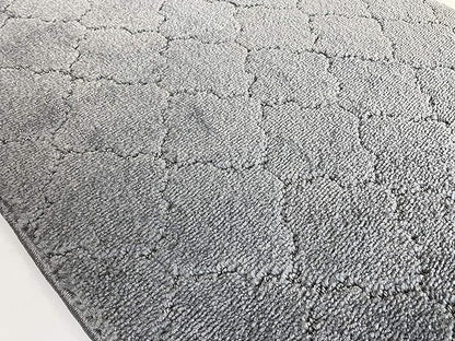 Custom Size Modern Runner Rug Carpet for Hallway Entryway Foyer Kitchen, Slip Resistant Latex Rubber Backed 31 inch Wide X Customized Length, Clouds Grey, 31 inch X 30 feet