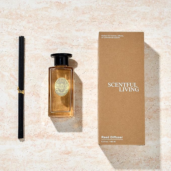 M&SENSE 6.3 oz Large Reed Diffuser Set | Forset Scent Oil Diffuser with Sticks | Hotel Collection Non-Toxic Essential Oil |for Bedroom Bathroom Living Room
