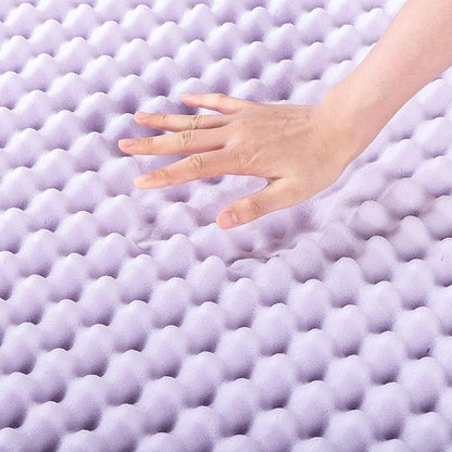 Best Price Mattress 2 Inch Egg Crate Memory Foam Mattress Topper with Soothing Lavender Infusion, CertiPUR-US Certified, Dorm Essentials, Full