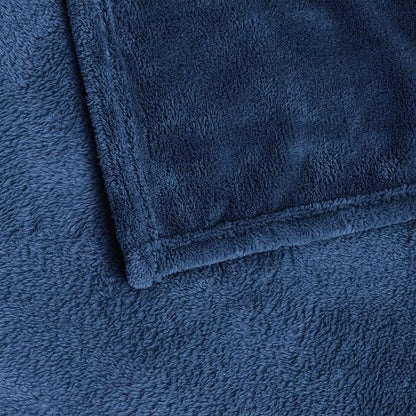 BEDELITE Fleece Blanket King Size Blankets for Bed, Luxury Plush Cozy Fuzzy Blanket 108x90 inches, Super Soft Warm Lightweight Throw Blanket All Seasons Suitable, Navy Blue