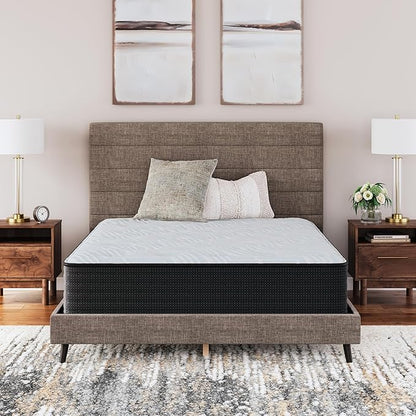 Signature Design by Ashley Queen Size Palisades 14 Inch Plush Hybrid Mattress with Quick Response Gel Memory Foam, Fiberglass Free, Mattress In A Box