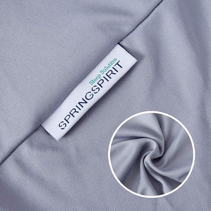 Box Spring Cover Full Size, Alternates for Bed Skirt, Smooth and Elastic Woven Material Wrap Around 4 Sides of The Box Spring, Wrinkle & Fading Resistant, Washable, Dustproof, Grey