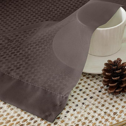 Aiyufeng Chocolate Brown Sheer Curtains 96 Inches Long 2 Panels, Solid Voile Rod Pockets Stylish Breathable Drapes Window Treatment for Kid's Room/Bedroom/Living Room, 42W x 96L, Chocolate Brown