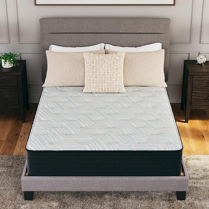 Signature Design by Ashley King Size Palisades 14 Inch Firm Hybrid Mattress with Quick Response Gel Memory Foam, Fiberglass Free, Mattress In A Box