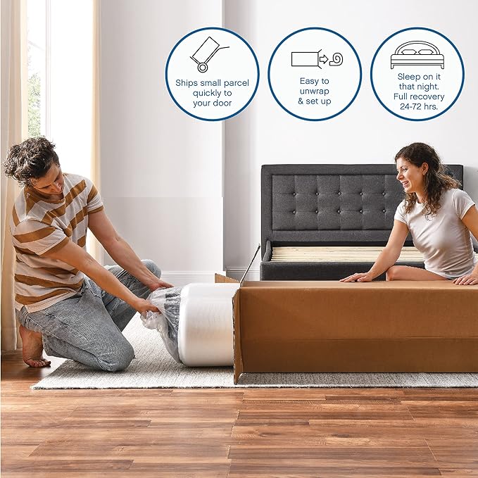 Cool Gel Chill 14 Inch Medium Firm Memory Foam Mattress King Size, with 2 Bonus Cool Gel Memory Foam Bed Pillows, 14" with Pressure Relief, CertiPUR-US Certified, Cooling King Mattress in a Box