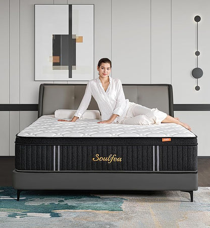 Full Size Mattress,10 Inch Hybrid Full Mattress in a Box with Memory Foam & Individual Pocket Spring for Edge Support,Pressure Relief,Medium Firm,CertiPUR-US.