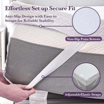 SINWEEK 2 Inch Gel Memory Foam Mattress Topper with Cooling Cover Ventilated Soft Mattress Pad, Bed Topper, CertiPUR-US Certified, Queen Size
