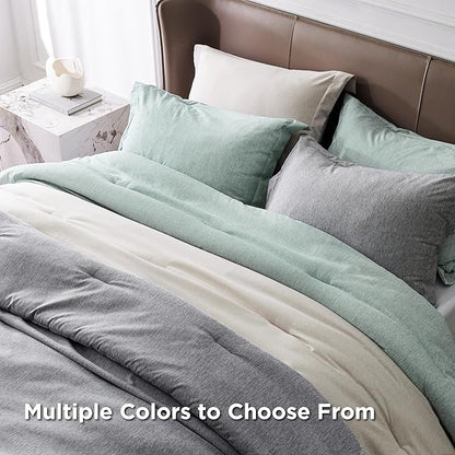 Bedsure Oversized Queen Comforter Set - Sage Green Soft Bedding for All Seasons, Cationic Dyed Bed Set, 3 Pieces, 1 Oversized Queen Size Comforter (98"x98") and 2 Pillow Shams (20"x26"+2")