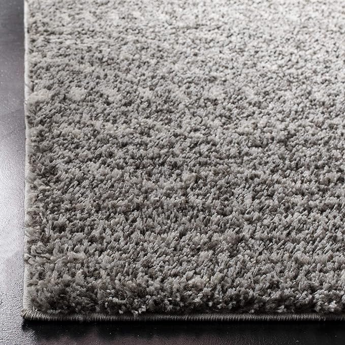 SAFAVIEH Arizona Shag Collection Area Rug - 8' Square, Brown & Ivory, Moroccan Design, Non-Shedding & Easy Care, 1.6-inch Thick Ideal for High Traffic Areas in Living Room, Bedroom (ASG741B)