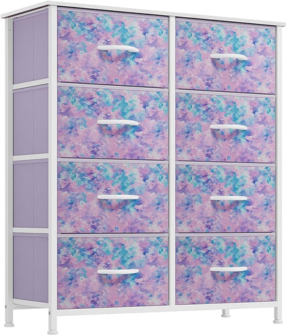 YITAHOME Fabric Dresser Drawer, Tall Storage Dresser with 8 Drawers, Chest of Drawers, Storage Drawer Organizer for Closet, Living Room, Closets