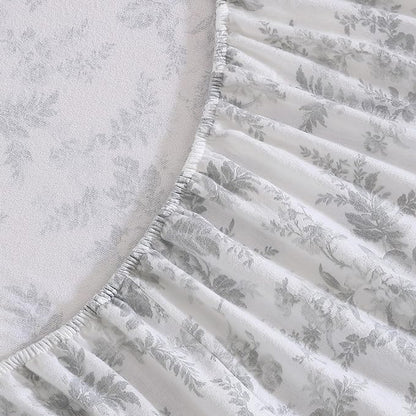 Laura Ashley - Flannel Sheets Twin Size, Anti-Pilling & Wrinkle Resistant Cotton, Touchably Soft for All-Season Comfort - Bed Sheets with Matching Pillowcase & Fitted Sheet (Vanessa Grey)