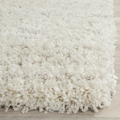 SAFAVIEH Arizona Shag Collection Runner Rug - 2'3" x 18', Ivory & Beige, Moroccan Design, Non-Shedding & Easy Care, 1.6-inch Thick Ideal for High Traffic Areas in Living Room, Bedroom (ASG741A)