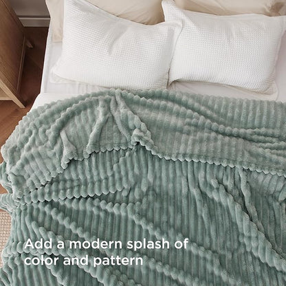 Bedsure GentleSoft Sage Green California King Size Blanket for Bed - Cozy Soft Blankets for Women, Cute Large Throws for Girls, 102x96 Inches