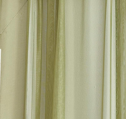 LinenZone Sage Green Window Scarf Valance in 288 Inch Size. Use Window Scarves as Canopy Bed or Backdrop Curtains, Curtain Scarf, or Sheer Fabric for Draping. (Amazing 55 x 288, Sage)