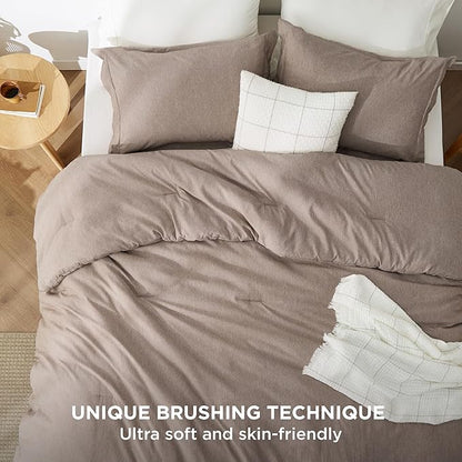 Bedsure California King Comforter Set - Khaki Soft Bedding for All Seasons, Cationic Dyed Bed Set, 3 Pieces, 1 California King Size Comforter (104"x96") and 2 Pillow Shams (20"x36"+2")