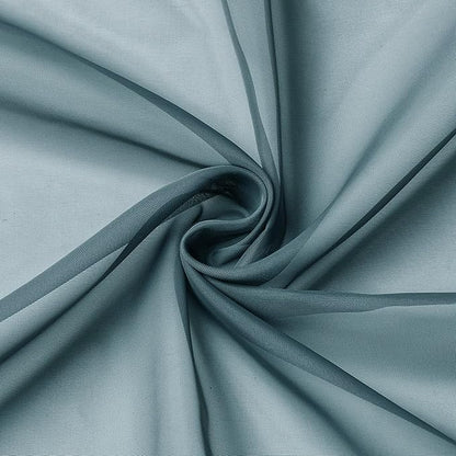Aiyufeng Dusty Blue Sheer Curtains 45 inches Long, Short Kitchen Window Treatment Solid Sheers Cafe Curtains Bathroom Voile Half Window Curtains 2 Panels, Rod Pocket, 42" Wx45 L
