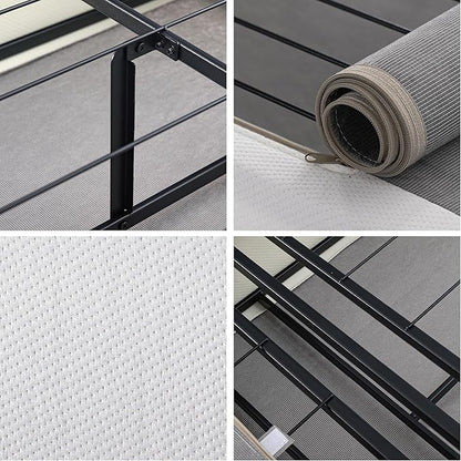 ZINUS No Assembly Metal Box Spring, 7.5 Inch White Mattress Foundation, Sturdy Metal Structure, Twin