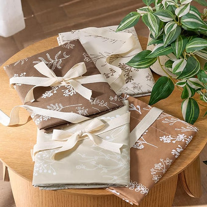 Bedsure Queen Comforter Set - Beige Bed Set, 3 Pieces Cute Floral Bedding, 1 Soft Botanical Flowers Comforter and 2 Pillow Shams