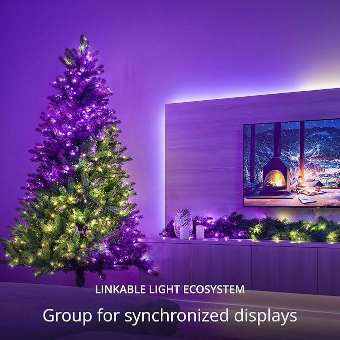 Twinkly App-Controlled 65.6ft Smart String LED Lights with 250 RGB+W LEDs - WiFi & Bluetooth Connectivity, Sync with Music, Indoor/Outdoor Use (IP44), Compatible with Google Assistant & Amazon Alexa