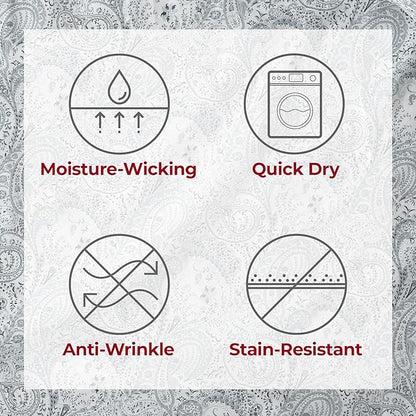 Mellanni California King Sheets Set - 4 PC Iconic Collection Bedding - Hotel Luxury, Extra Soft, Cooling Bed Sheets - Wrinkle, Fade, Stain Resistant (Cal King, Paisley Gray)