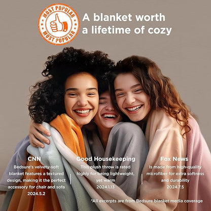 Bedsure GentleSoft Fleece Bed Blankets Queen Size Grey - Soft Lightweight Fuzzy Cozy Luxury Fall Blanket Microfiber, Room Home Decor Christmas Decorations Gifts for Women and Men, 90x90 inches