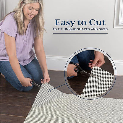 Veken 5x5 Ft Round Rug Pad Gripper for Hardwood Floors, Circle Non Slip Rug Pads for Area Rugs, Thick Rug Grippers for Tile Floors, Under Carpet Anti Skid Mat, Keep Your Rugs Safe and in Place