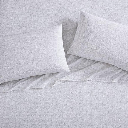 Laura Ashley Cotton Flannel Bed Linen Set, Chelsie Vine Grey (Full), 3 Piece Including Fitted Sheet, 100% Cotton, Deep Pockets, Brushed for Extra Softness