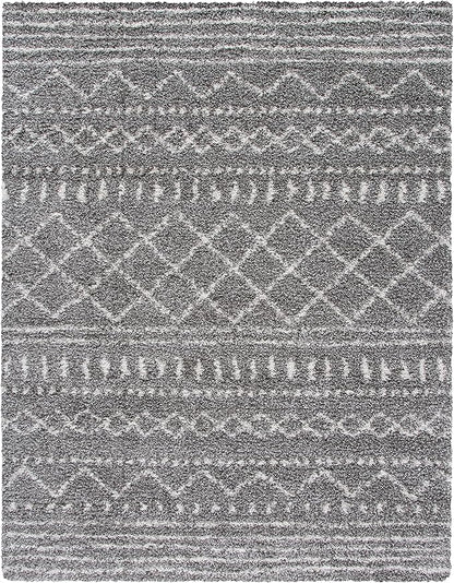 SAFAVIEH Arizona Shag Collection Area Rug - 10' x 14', Brown & Ivory, Moroccan Design, Non-Shedding & Easy Care, 1.6-inch Thick Ideal for High Traffic Areas in Living Room, Bedroom (ASG741B)