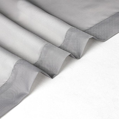 Chyhomenyc Voile Sheer Window Curtain Panels 54 Inch Long, Set of 2, Top Dual Rod Pockets Light Filtering Drapes for Small Window/Bathroom/Living Room/Bedroom, 42W x 54L inches, Charcoal Grey
