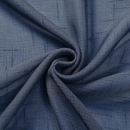 Aiyufeng Navy Blue Sheer Curtains/Valances 14 Inch Length for Kitchen, Small Short Casual Voile Valance Curtain Window Treatment Decor for Living Room Bathroom Cafe Laundry Basement, 60" W x 14" L