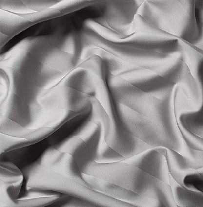 Queen Sheets by Pure Bamboo, Genuine 100% Organic Viscose Derived from Bamboo Bed Sheet Set, Luxuriously Soft & Cooling, Double Stitching, Lifetime Quality Promise (Queen, Jacquard Silver)