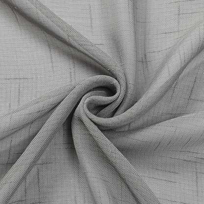Aiyufeng Kirei Faux Linen Kitchen Sheer Valance 14 Inch Length, Soft Airy Slub Textured Short Curtain for Small Windows Farmhouse Bathroom Bedroom Basement, 60X14 Inch, 1 Piece, Silver Grey