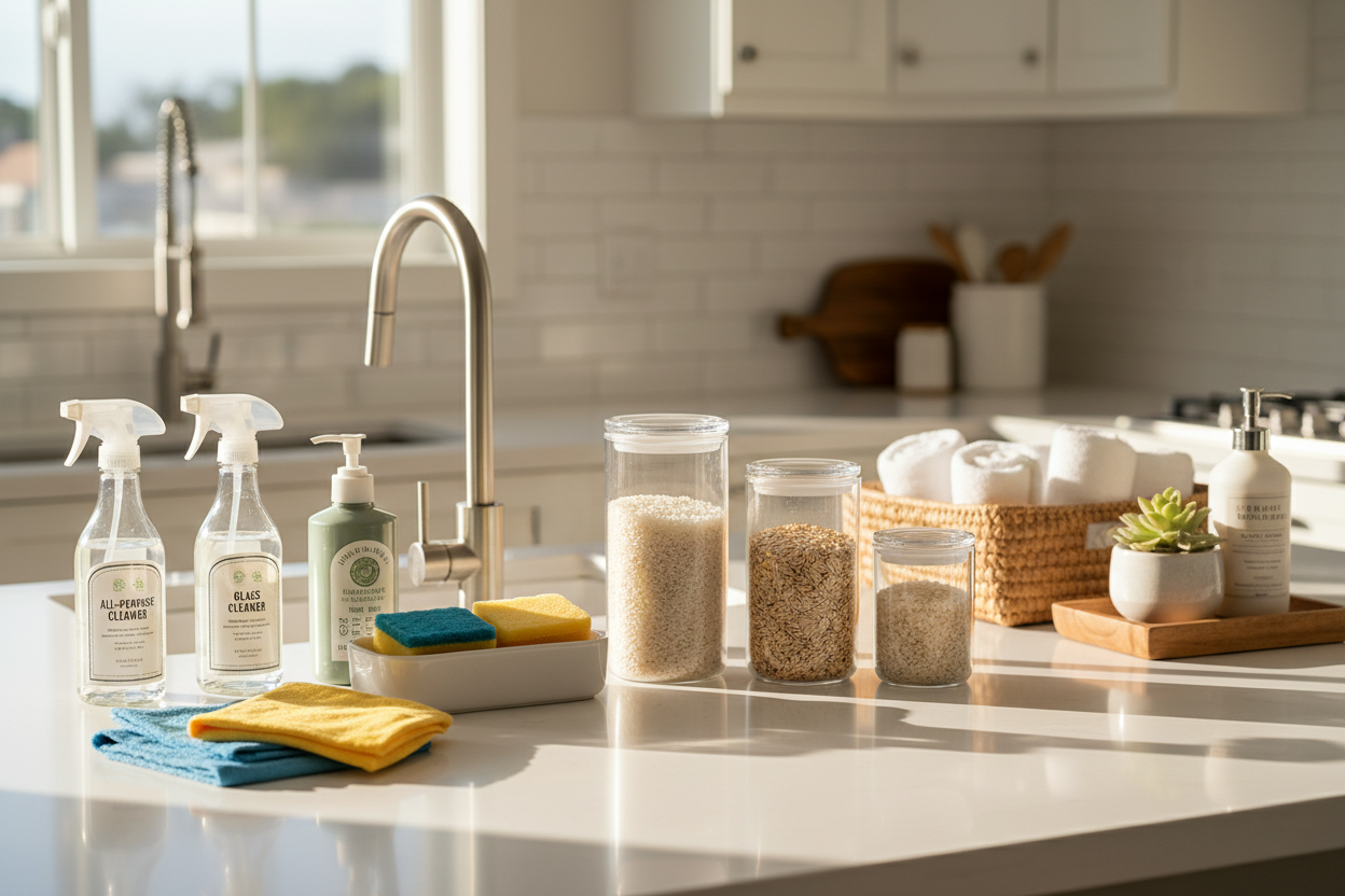 Simply Household provides reliable, high-quality household essentials made for everyday American living. From cleaning and kitchen supplies to storage and home basics, we offer practical products, fair pricing, and trusted quality to keep your home running smoothly. (make it real photo)